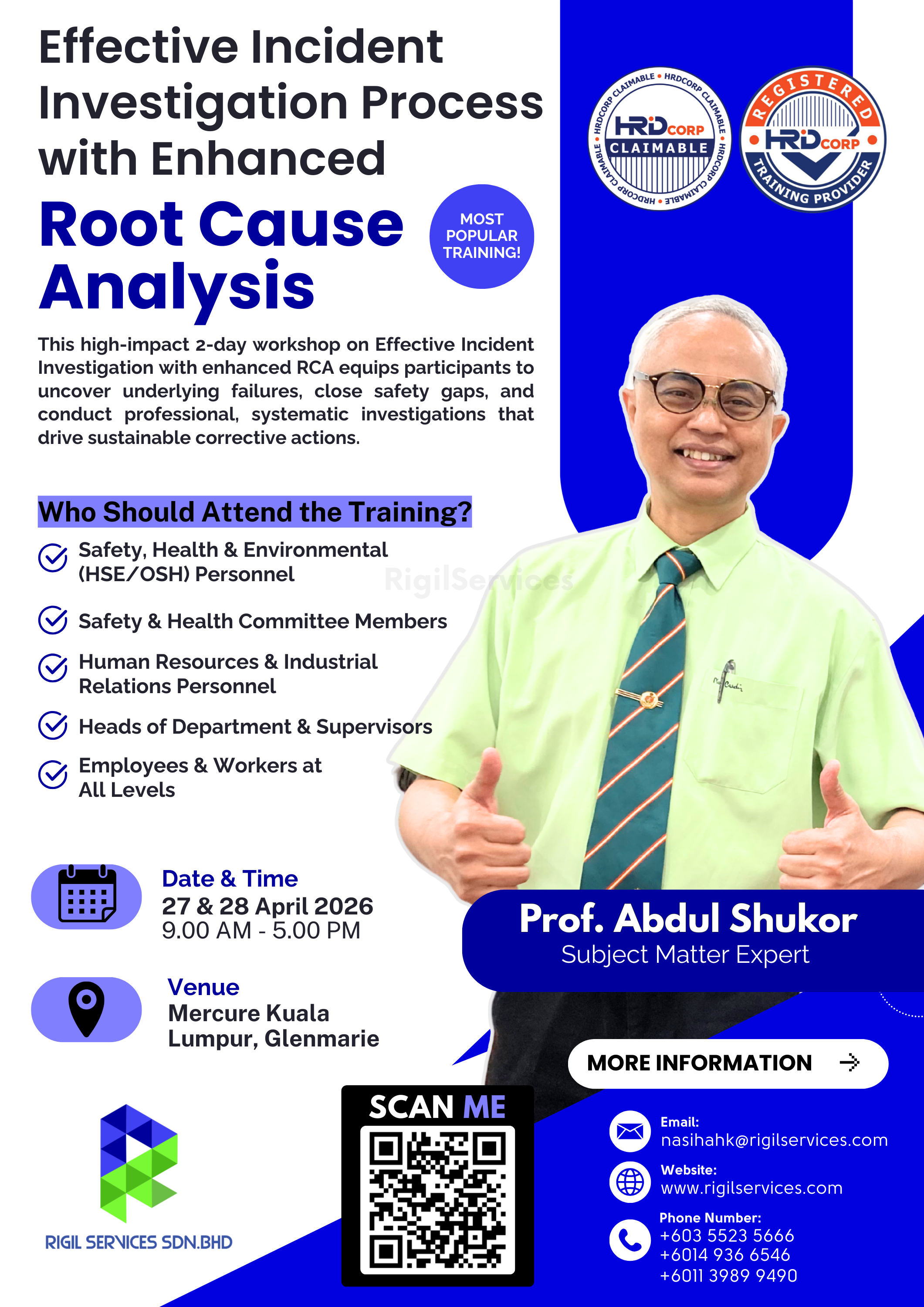 Incident & Accident Investigation Training with Root Cause Analysis (RCA) Malaysia